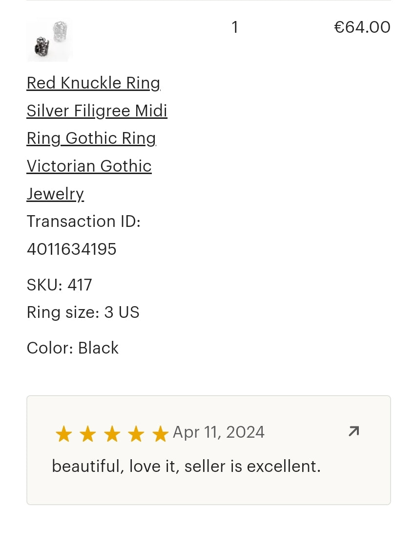 Filigree Knuckle Ring