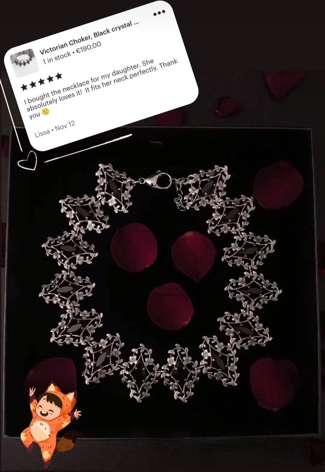 Silver Leaves Choker