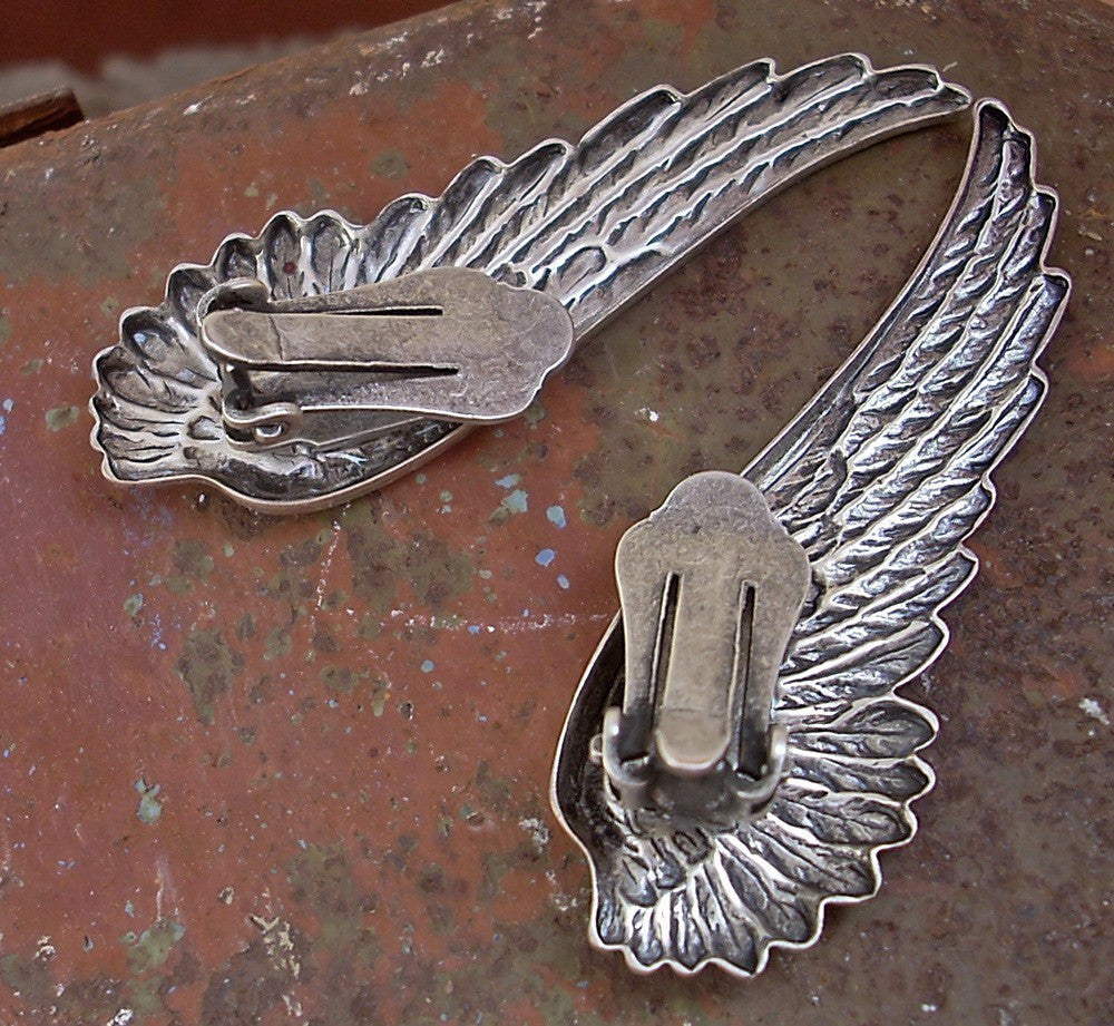 Silver Wing Clip On Earrings - Aranwen's Jewelry
- 3