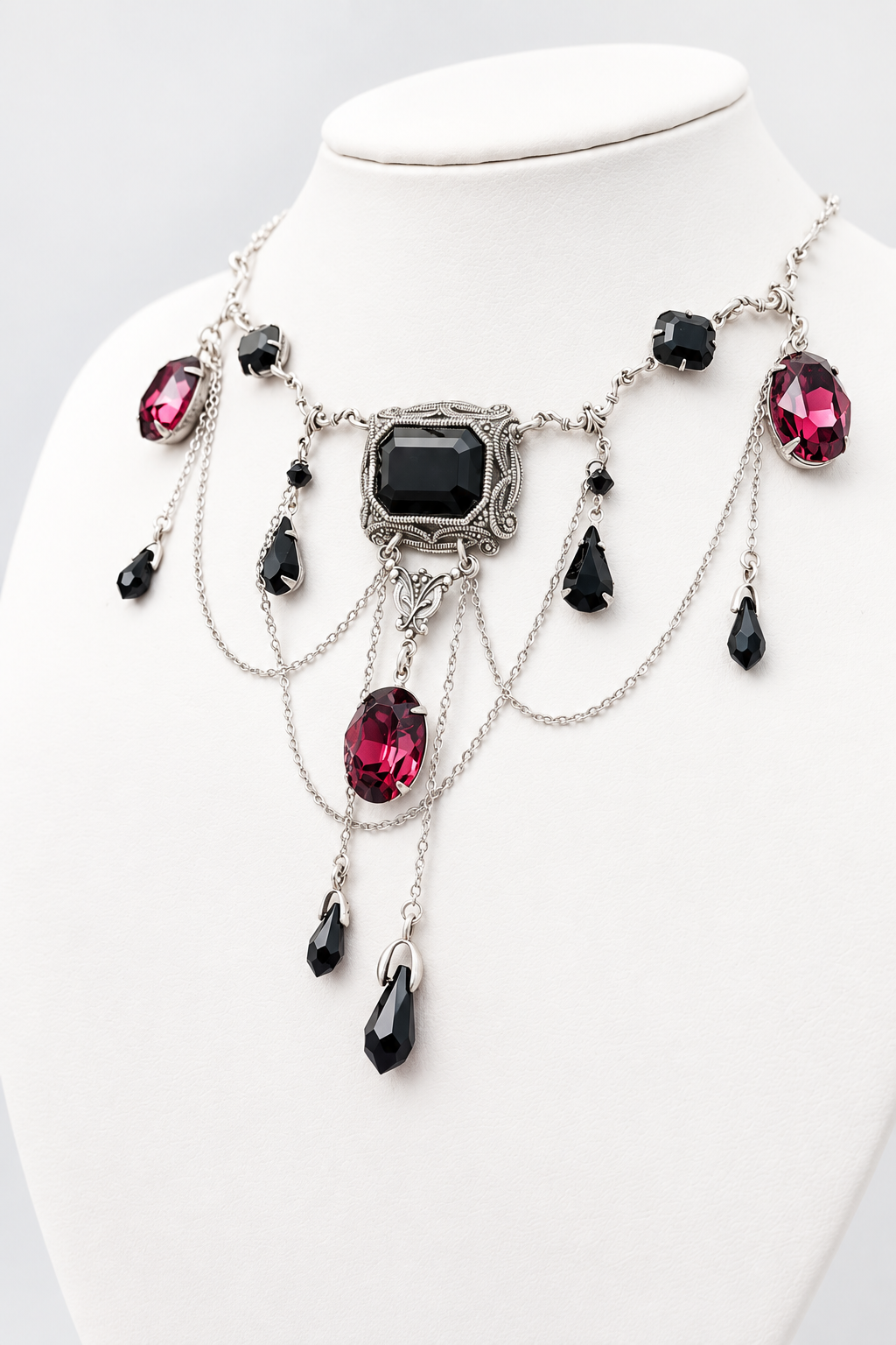 Black and Purple Gothic Necklace