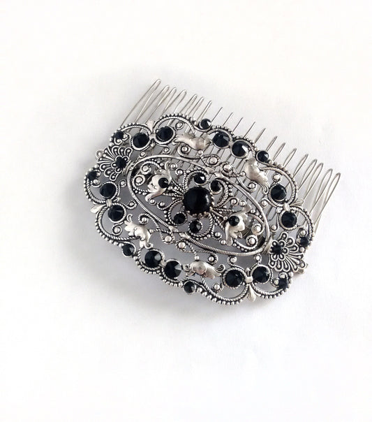 Black Onyx Hair Comb