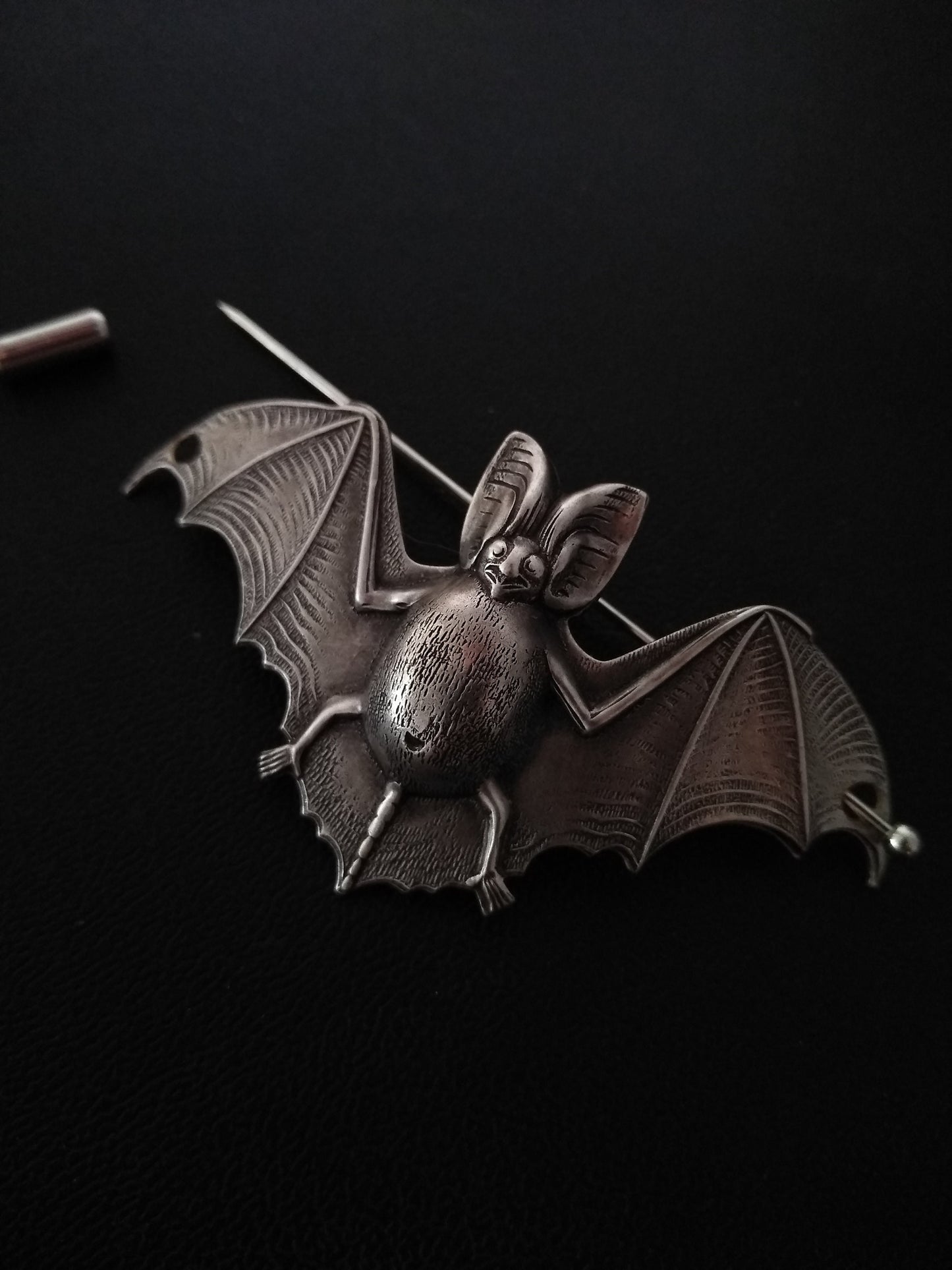 Silver Bat Pin