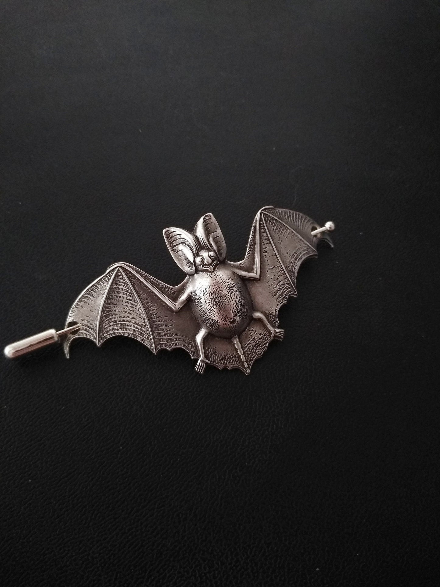 Silver Bat Pin