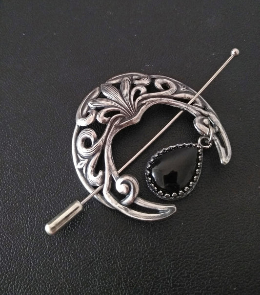 Celtic Crescent Brooch