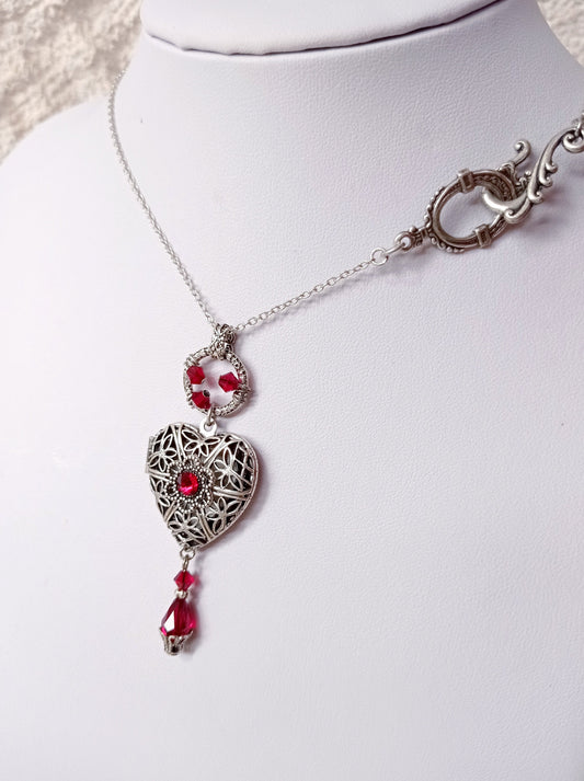 Heart locket necklace