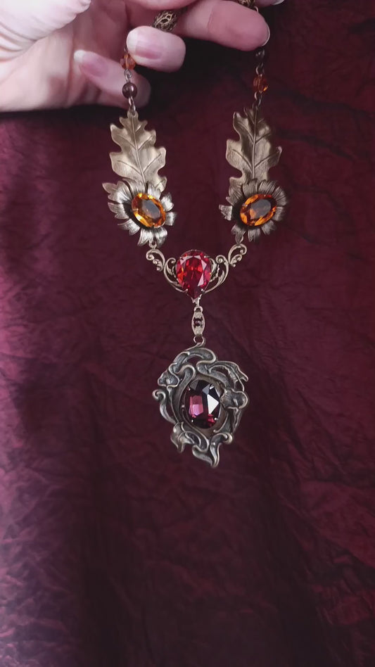Autumn leaves necklace